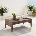 Brown Wicker Rattan Outdoor Coffee Table J8232