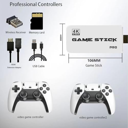 Retro Video Game Console Stick with 2 Wireless Controllers A3843