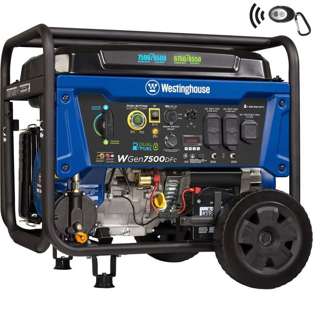 9500 Peak Watt Dual Fuel Portable Generator U2147