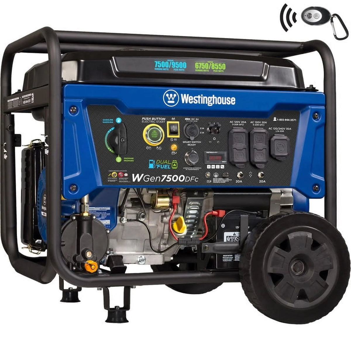 9500 Peak Watt Dual Fuel Portable Generator U2147