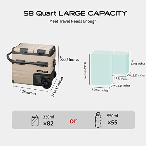 Portable 12 Volt Refrigerator, 47 Quart Dual Zone Freezer G93699