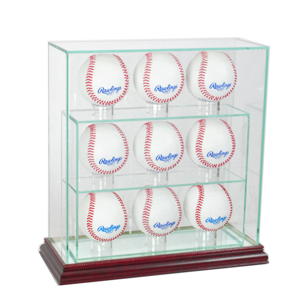 Cherry Finish Baseball Display Case O316547