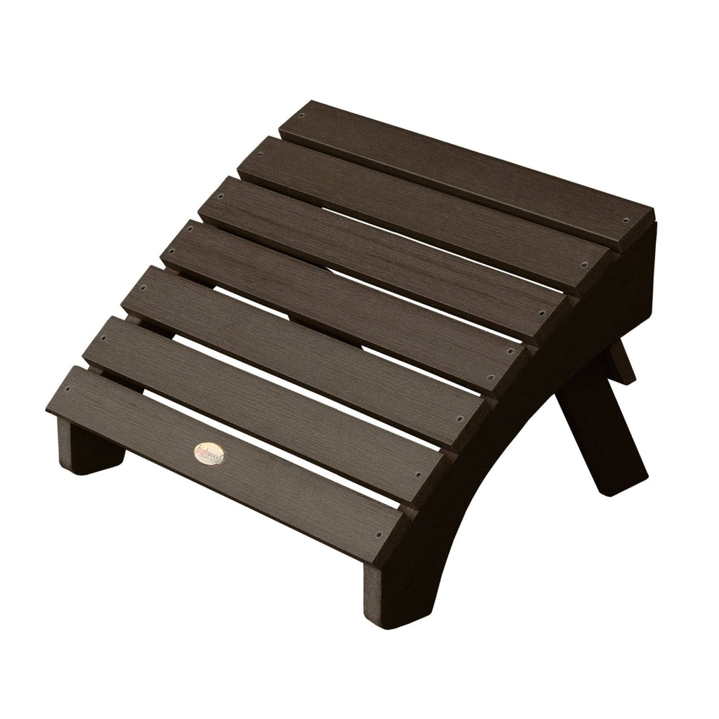 2 Reclining Adirondack Chairs with Ottomans and Folding Side Table O4677