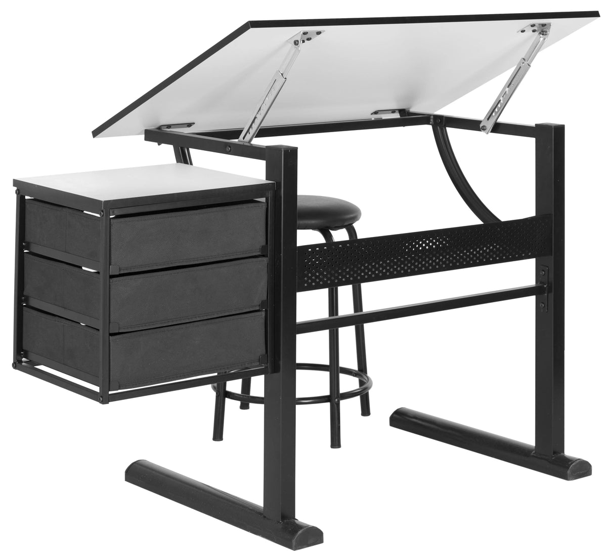 Rustic Solid Writing Desk with Stool D711477