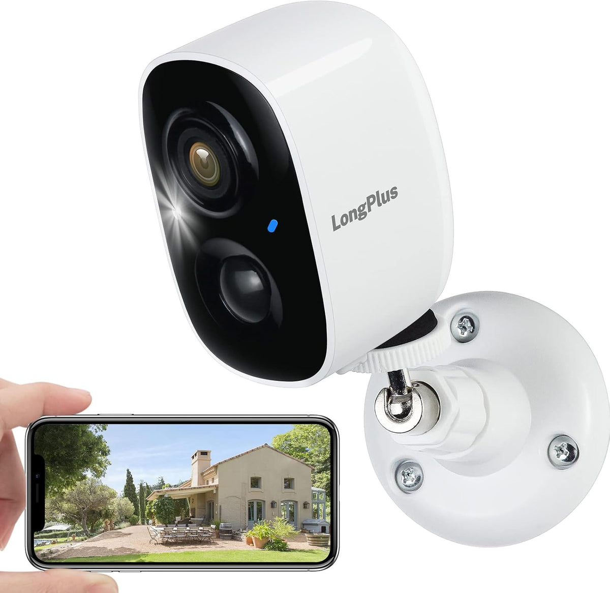 White Wireless Outdoor Security Camera (2Pcs) V537