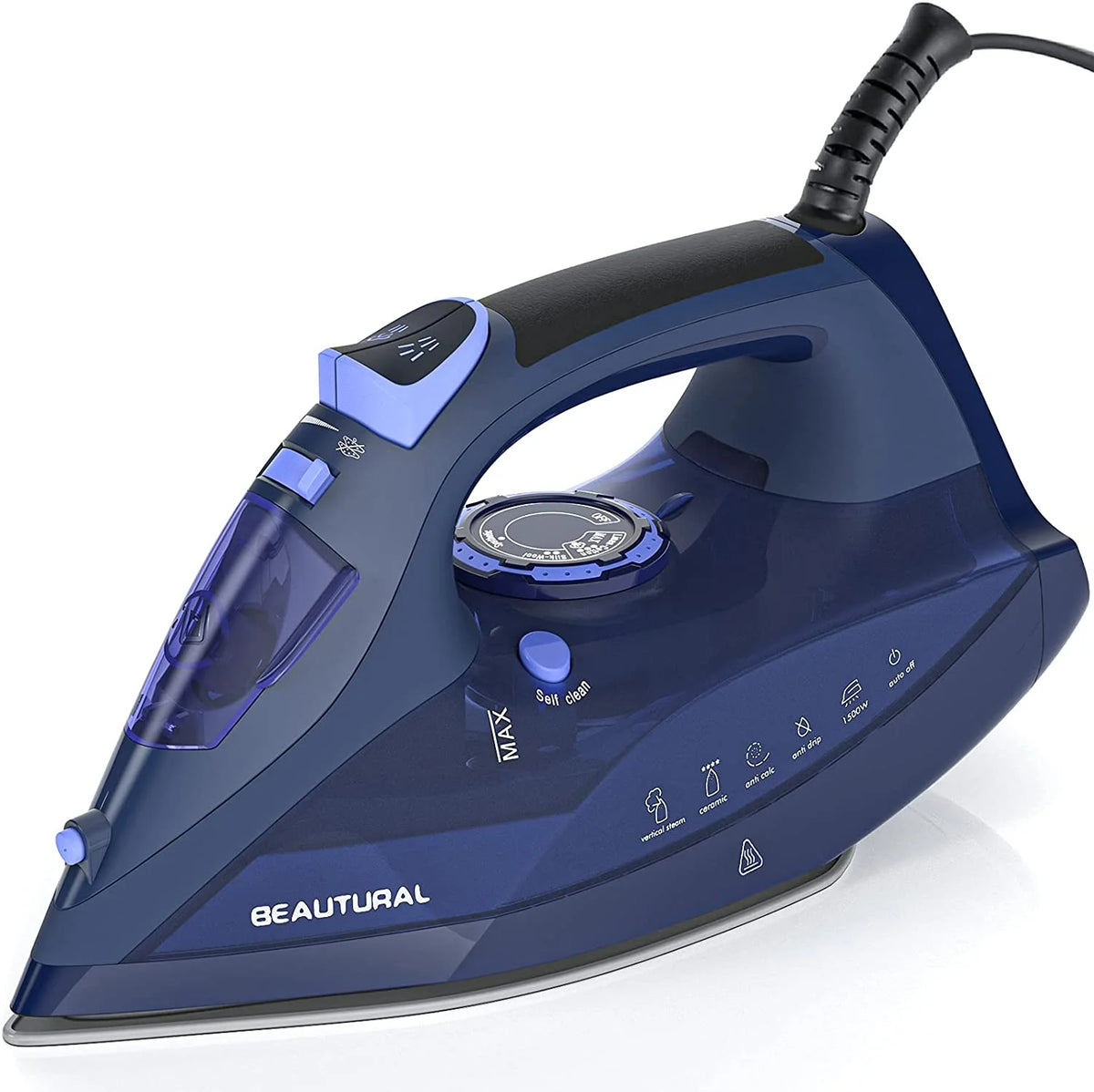Steam Iron with Thermostat Dial, Self-Cleaning K321