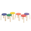 Assorted 6-Piece Stackable Stools M46968