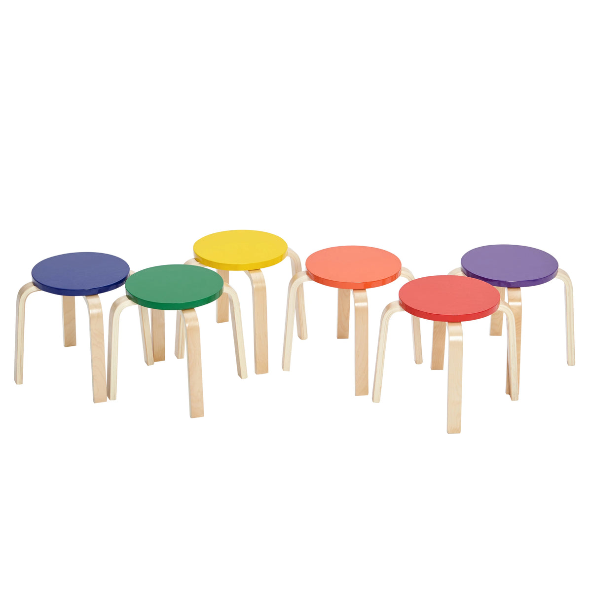 Assorted 6-Piece Stackable Stools M46968
