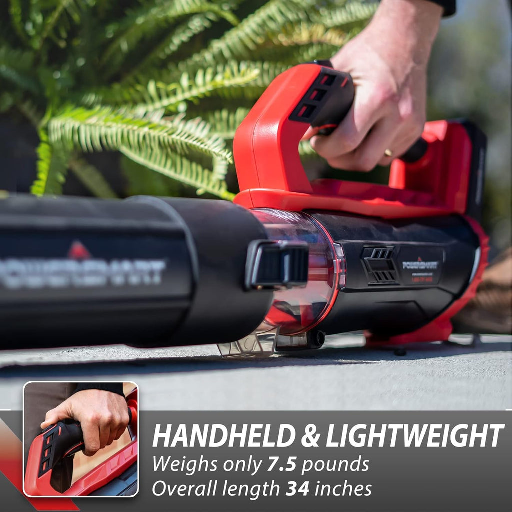 Cordless 20V Electric Leaf Blower with 2 X 2.0 Battery & Charger, 350CFM 85MPH X785