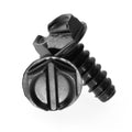 #8-18 x 1/2 Sheet Metal Screw Slotted Hex Washer Head Black Oxide F73785
