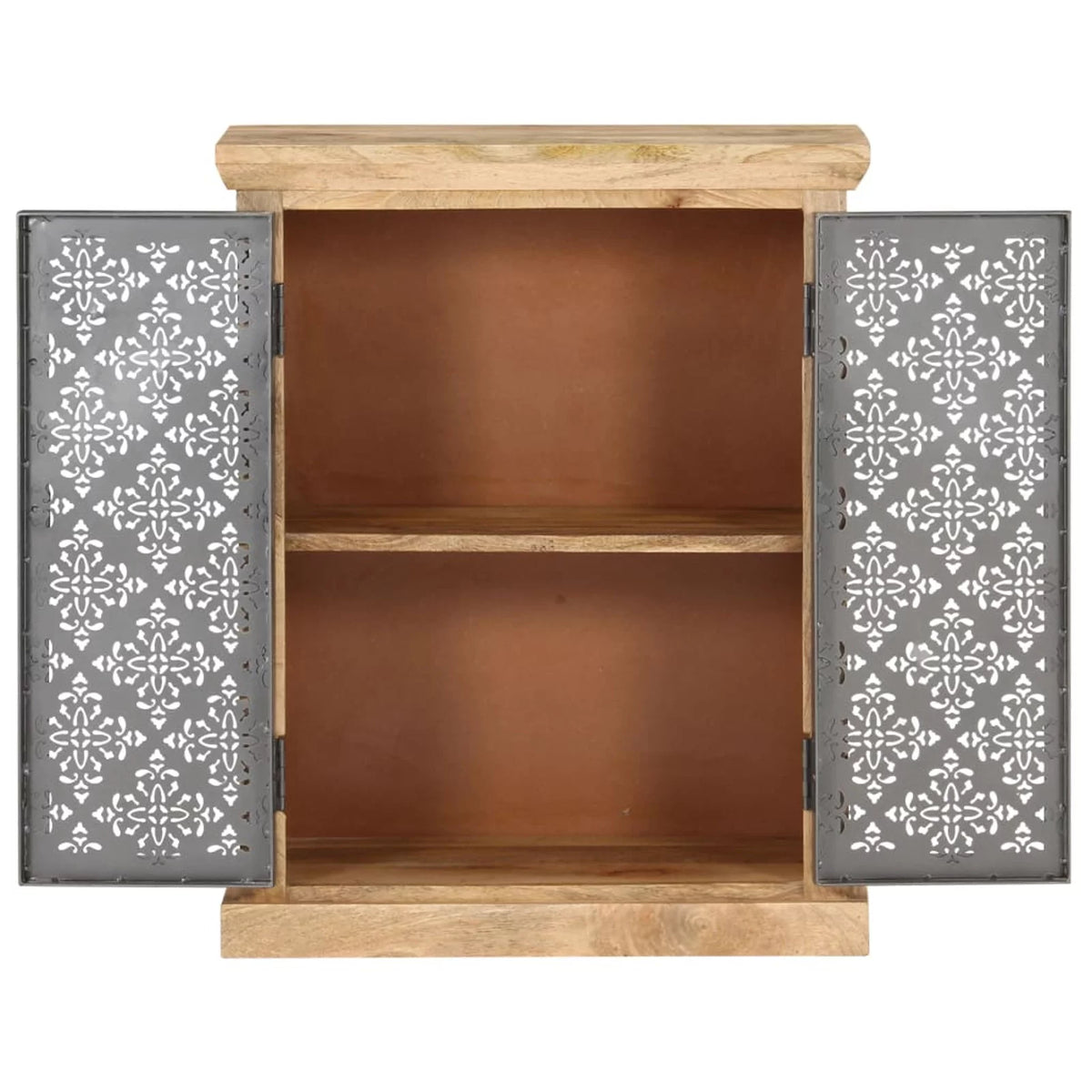 Solid Mango Wood Sideboard with Steel Doors I5000