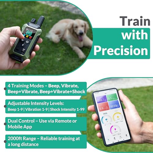 Wireless Dog Fence System Collar with 4 Training Modes Q2776
