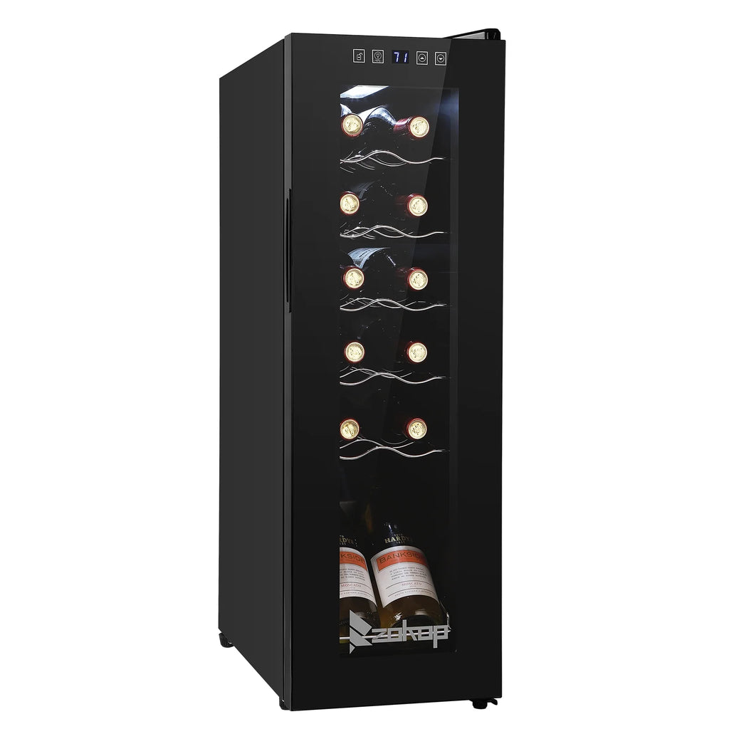 115V 85W 1.2cu.ft/34l Electronic Wine Cabinet with Transparent Glass Door E41342