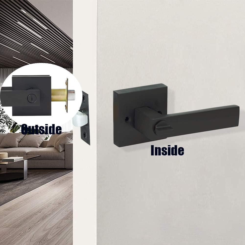 3 Pack Matte Black Door Lever Handles X480767