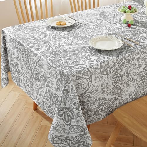 Blue 60x120 Inch Waterproof PVC Tablecloth with Flannel Backing C68756