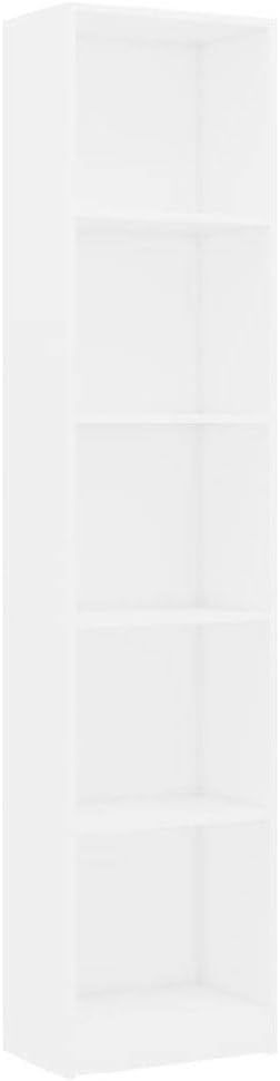 3-Tier White Chipboard Bookcase T4901