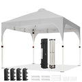 10x10 Pop Up Canopy Tent with Wheeled Bag, White I683216