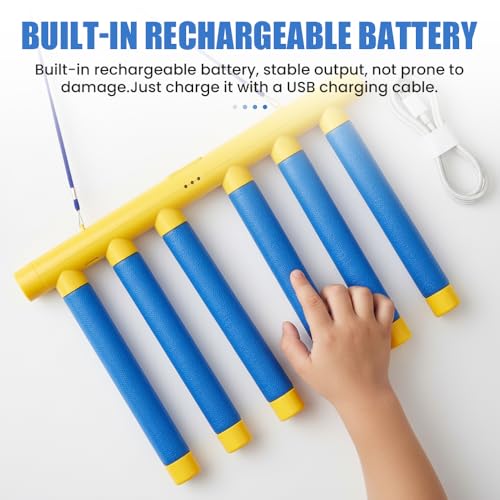 Reflective Drop Stick Challenge Game, Hand Eye Coordination Reflex Training Toy, 3 Adjustable Speed Modes, Yellow S33470