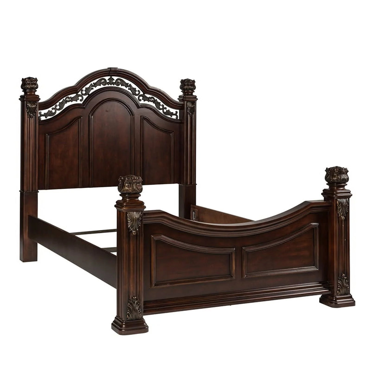 Dark Brown King Poster Bed D991265