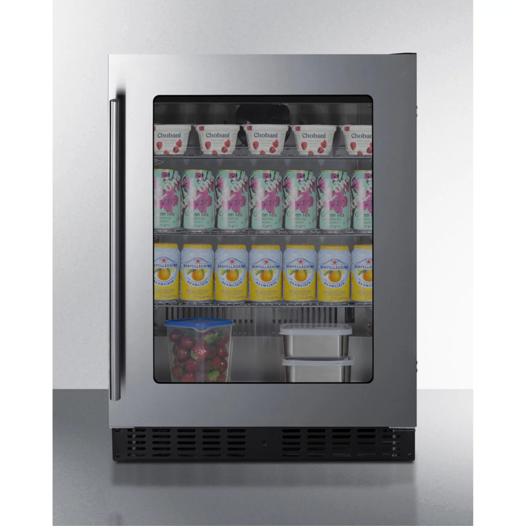 24" Wide 3.25 Cu. Ft. Compact Freezerless Refrigerator - Stainless Steel Y83474