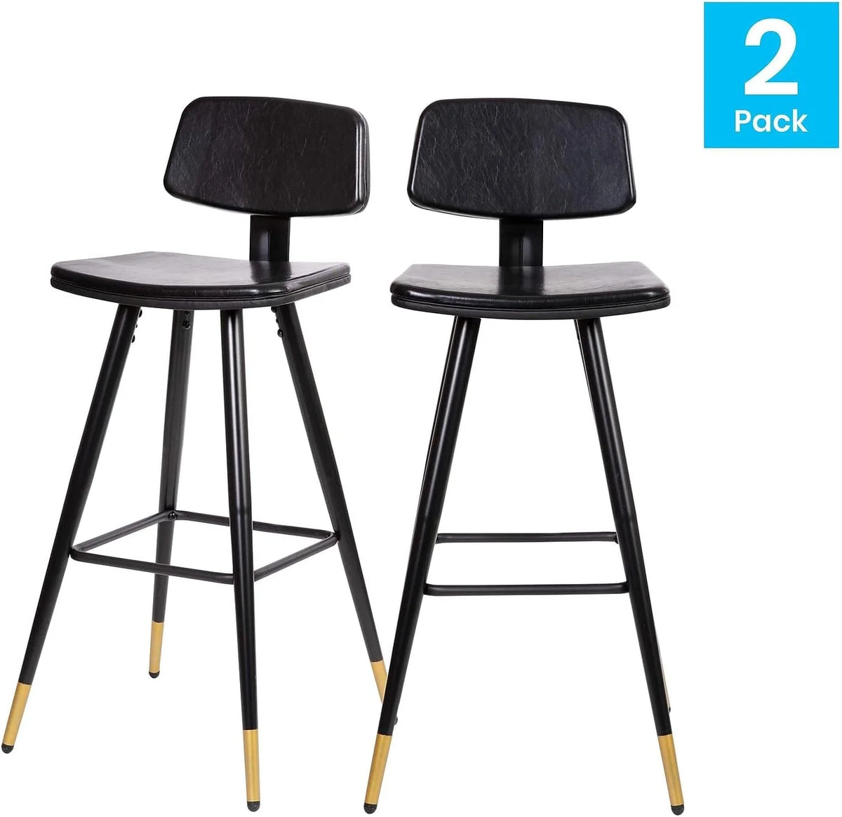 Black Adjustable Low Back Barstool H471935