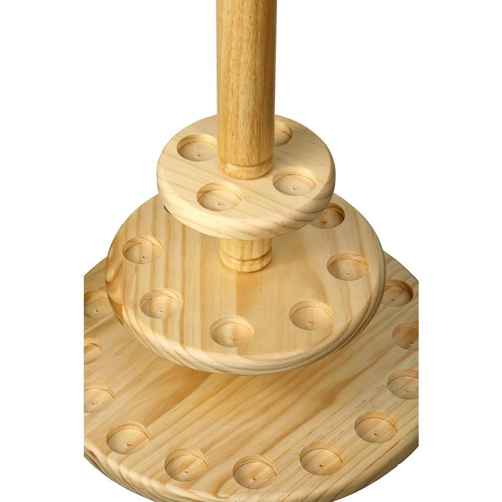 Pine Wood Round Walking Cane Stand F2846