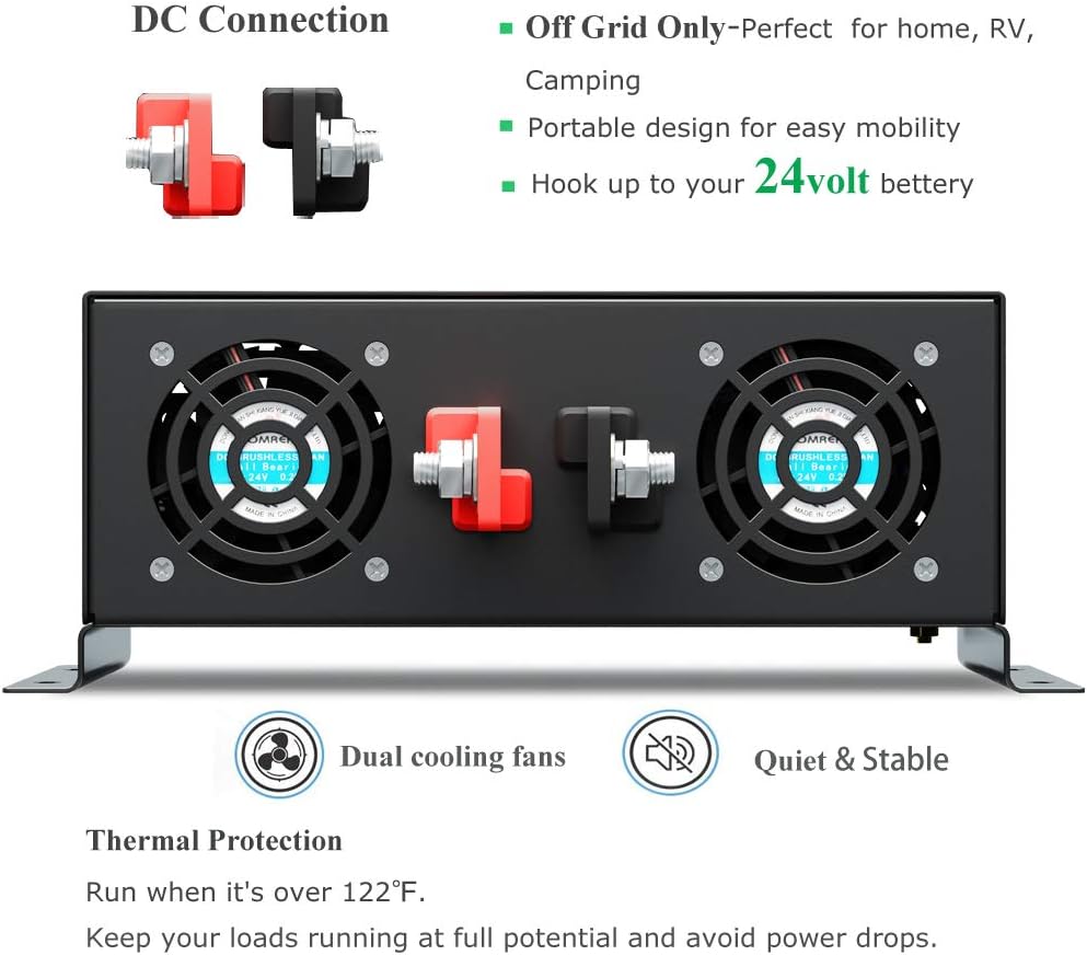 12Vdc to 120Vac 4000W Pure Sine Wave Power Inverter Z43987