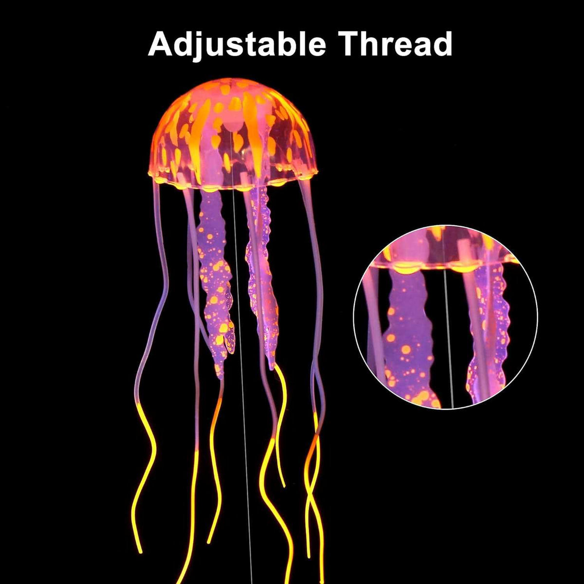 6 Pack Glow Jellyfish Aquarium Decorations G615