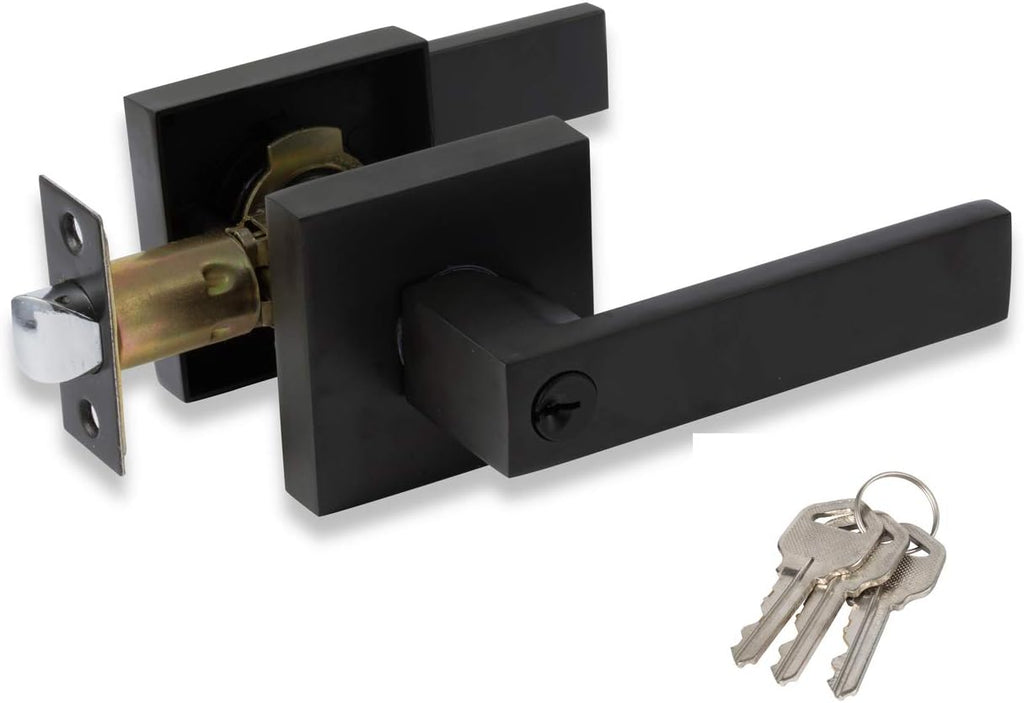 3 Pack Matte Black Door Lever Handles X480767