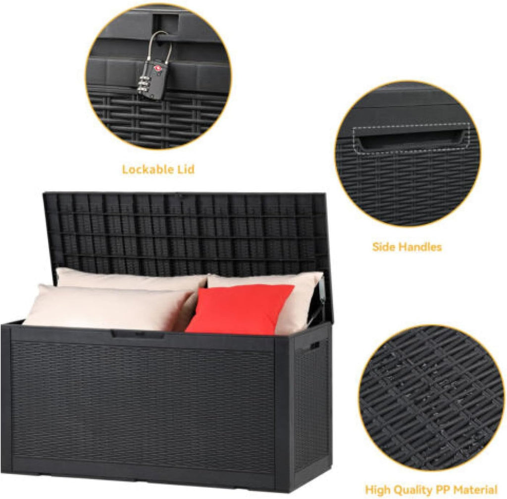 100 Gallon Waterproof Resin Deck Box R6270