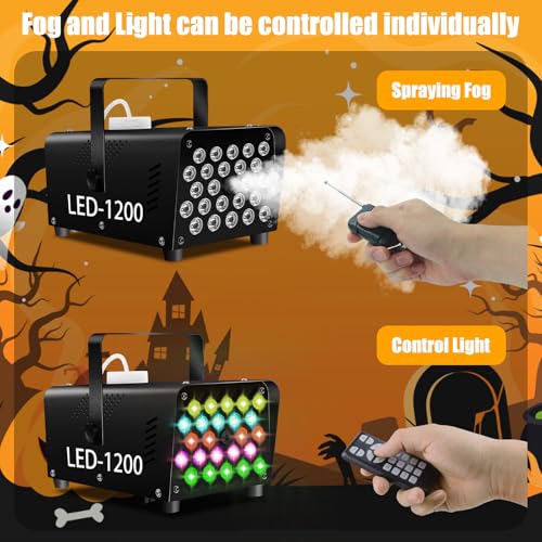 1200W Fog Machine with LED Lights and Remote Controls K682