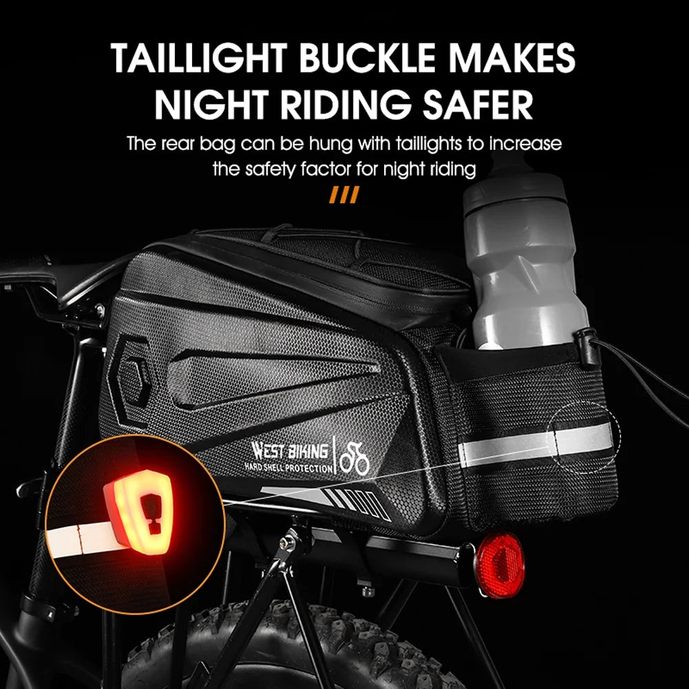 8.6L Waterproof Bicycle Rear Bag with Reflective Strips P556