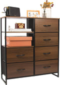 Fabric Dresser with 4 Drawers and 2 Side Shelf K82496
