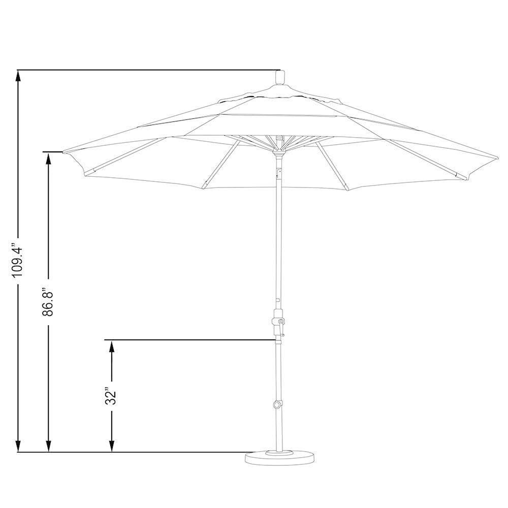 11 ft. Aluminum Market Umbrella Z574