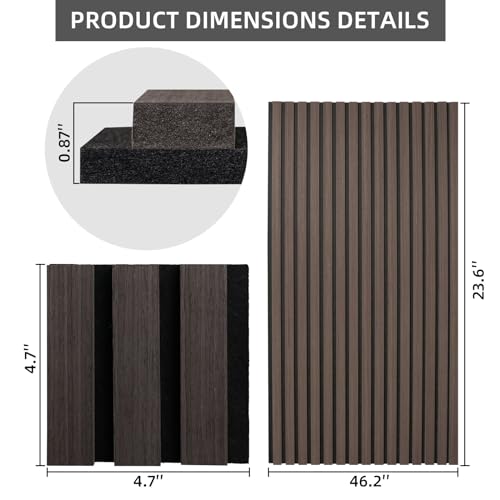 Walnut 3D Fluted Wood Wall Panels 47.2" x 23.6" B448