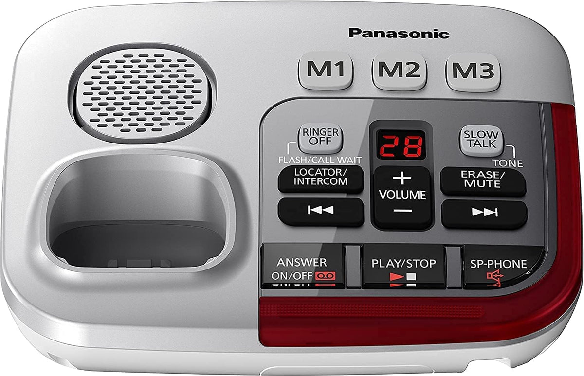 Amplified Cordless Phone-2 Handset with Slow Talk Control E432
