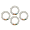 Transparent Circle Rattle Hand Crank Toy Newborn Toys 0 3 Months Kids Music Infant 4 Pcs R416154