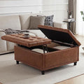 Large Square Tufted Upholstered Ottoman Bench M84787