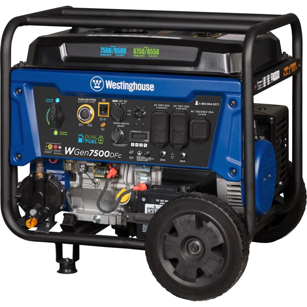 9500 Peak Watt Dual Fuel Portable Generator U2147