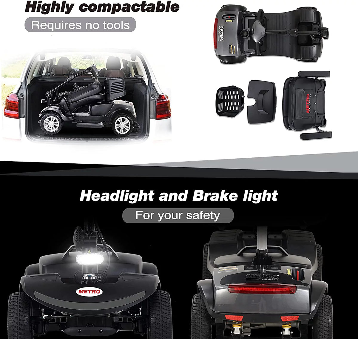 Folding 4 Wheel Scooter W16324