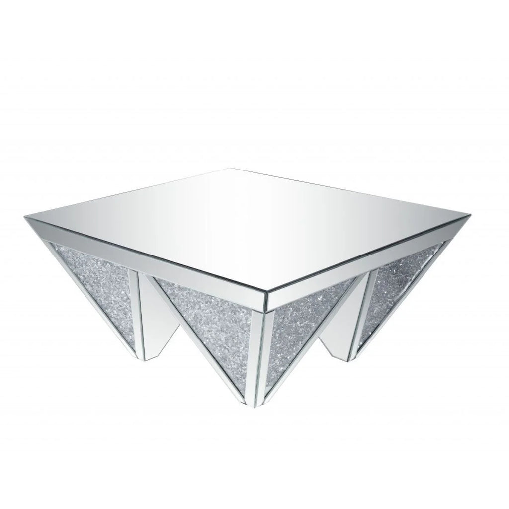 37" Mirrored Manufactured Wood Square Coffee Table H539402