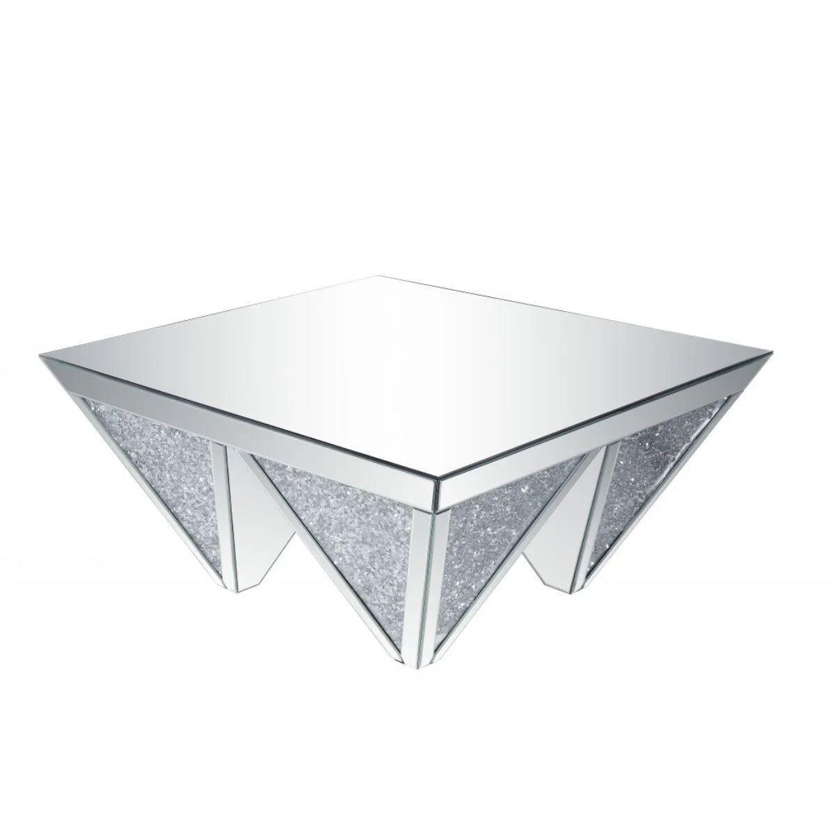 37" Mirrored Manufactured Wood Square Coffee Table H539402