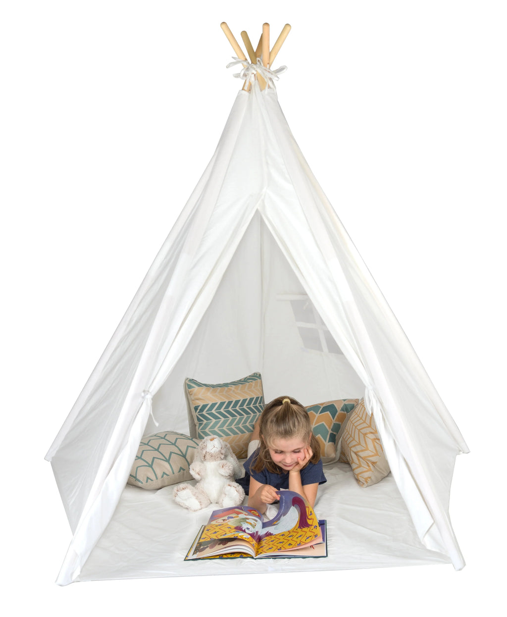 6' Pine Wood Teepee Play House with Carry Case L98629