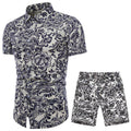 Floral Hawaiian Shirt and Shorts 2 Piece Set D713048