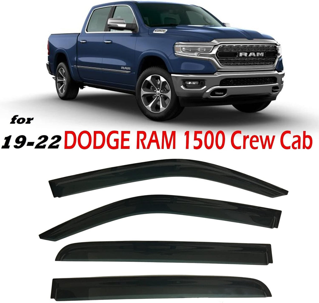 Smoke Tinted Side Window Vent Visor Deflectors Rain Guards 4 Piece Set C115195