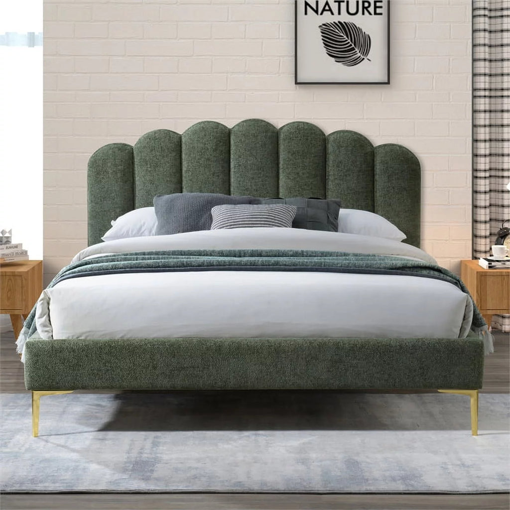 Forest Green Queen Platform Bed G50597