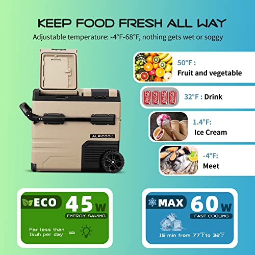 Portable 12 Volt Refrigerator, 47 Quart Dual Zone Freezer G93699