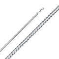 14K White Gold 4.8 mm Cuban Chain G661