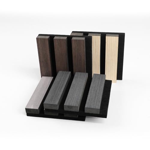 Walnut 3D Fluted Wood Wall Panels 47.2" x 23.6" B448