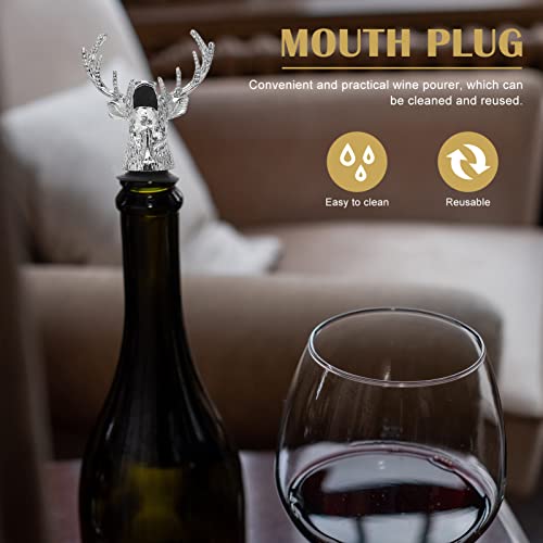 Deer Head Wine Pourer with Silicone Stopper S206